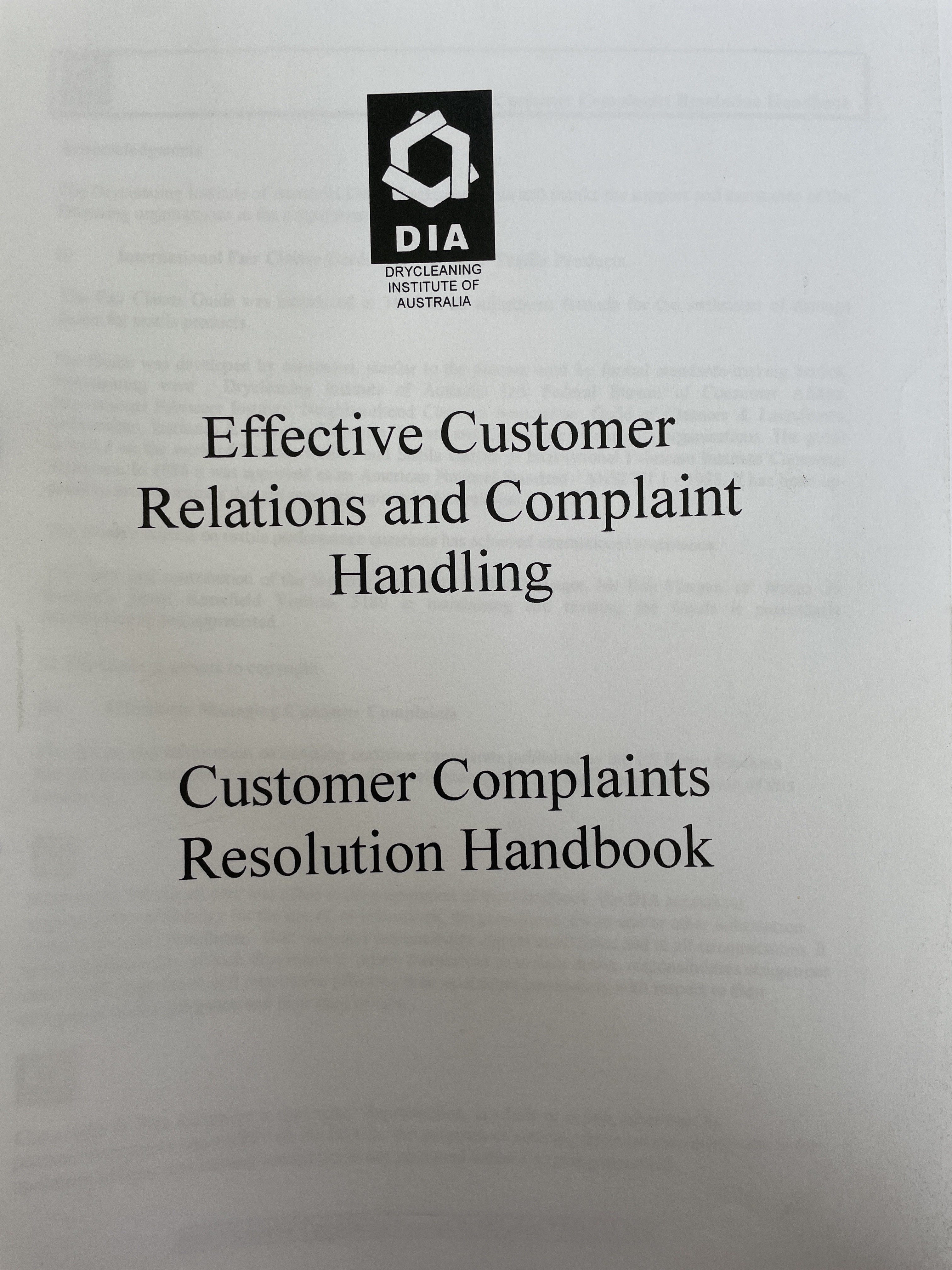 DC Management Tool Kit - Effective Customer Complaints and Complaint Handling